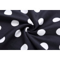 Belle Poque Stock Kurzarm Besatzung Hals Schwarz Weiß Polka Dots Retro Vintage Bodycon Bleistift Kleid BP000030-2